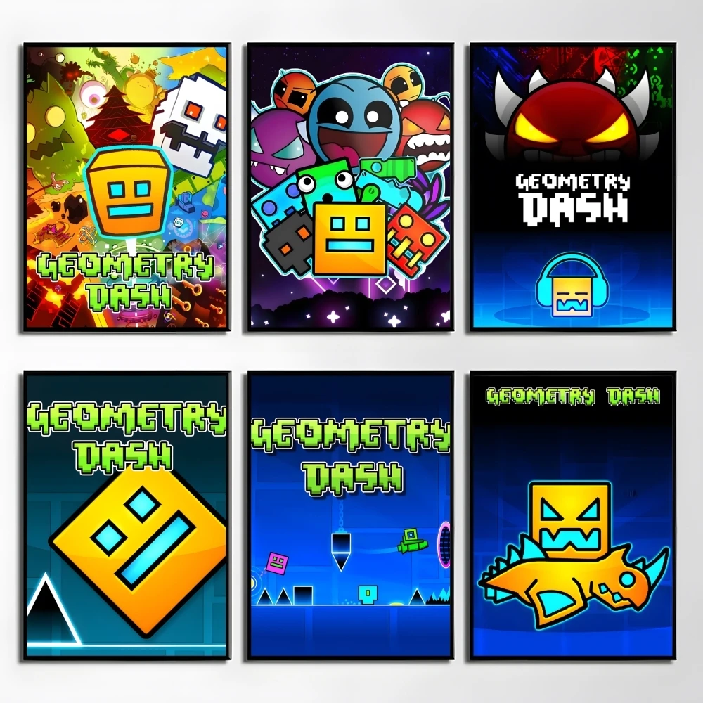 Video G-GameS G-Geometry Dash Poster Elegant And Affordable Wall Art Stickers For Dormitory Living Room And Bedroom Spaces