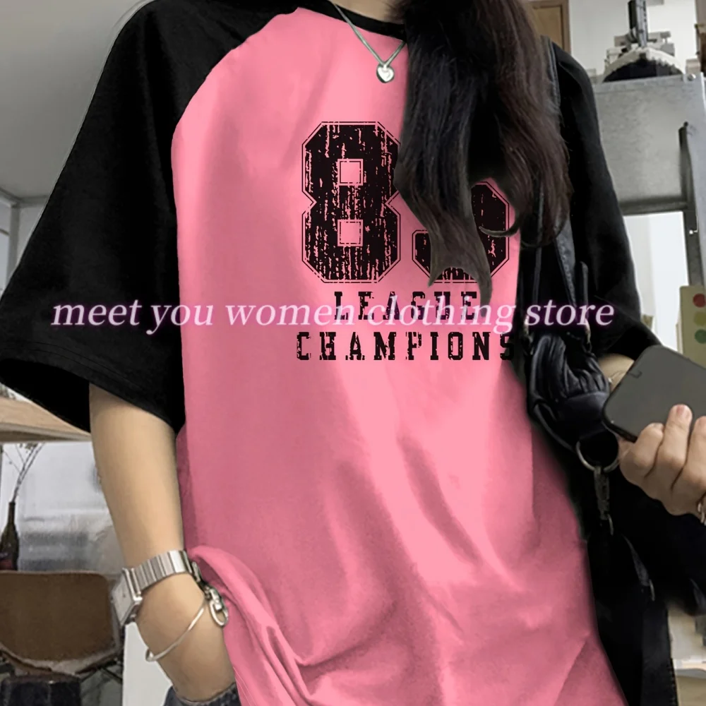 

summer NO.85 Print Woman 5 colors T Shirt Girl Oversize Daily Top Female Creativity Streettshirt O-Neck T-Shirt Casual Clothes