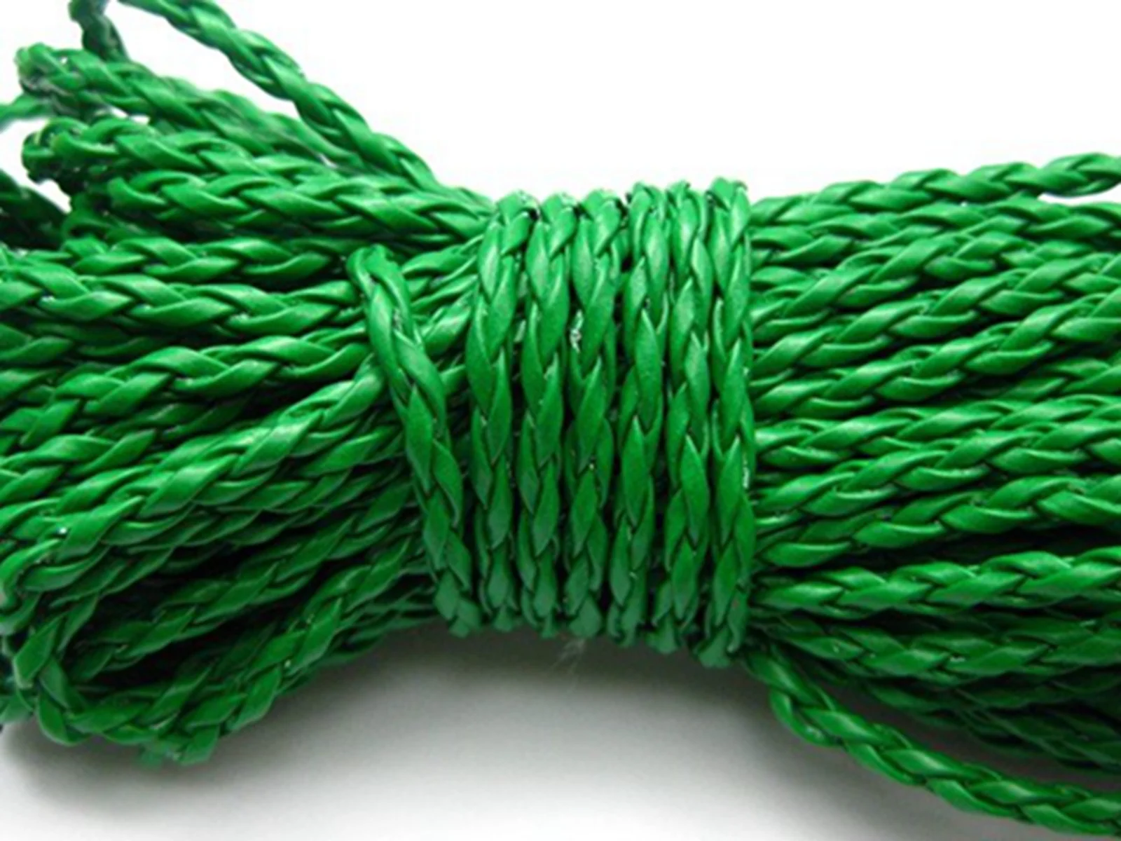 16.4ft Green Braided Bolo Faux Leather Jewelry Cord 4mm High Quality, Meets EU and US Quality Standards