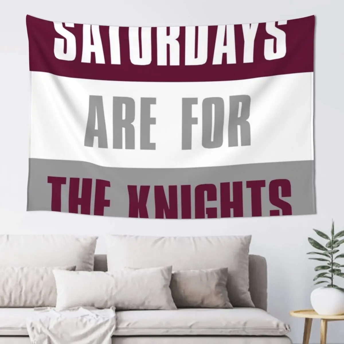 

Saturdays are for The Knights, Bellarmine University Tapestry Japanese Room Decor Decor For Room Bed Room Decoration Tapestry