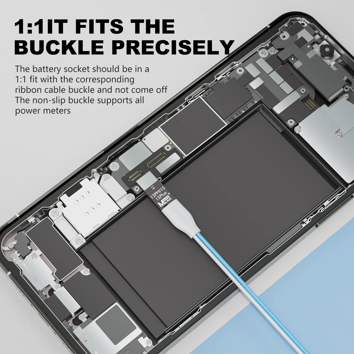 Il cavo di accensione MaAnt FY-03 supporta il nucleo in rame addensato fai-da-te per iPhone 6-16PM Test di riparazione dell'alimentazione Strumento per cavi di accensione