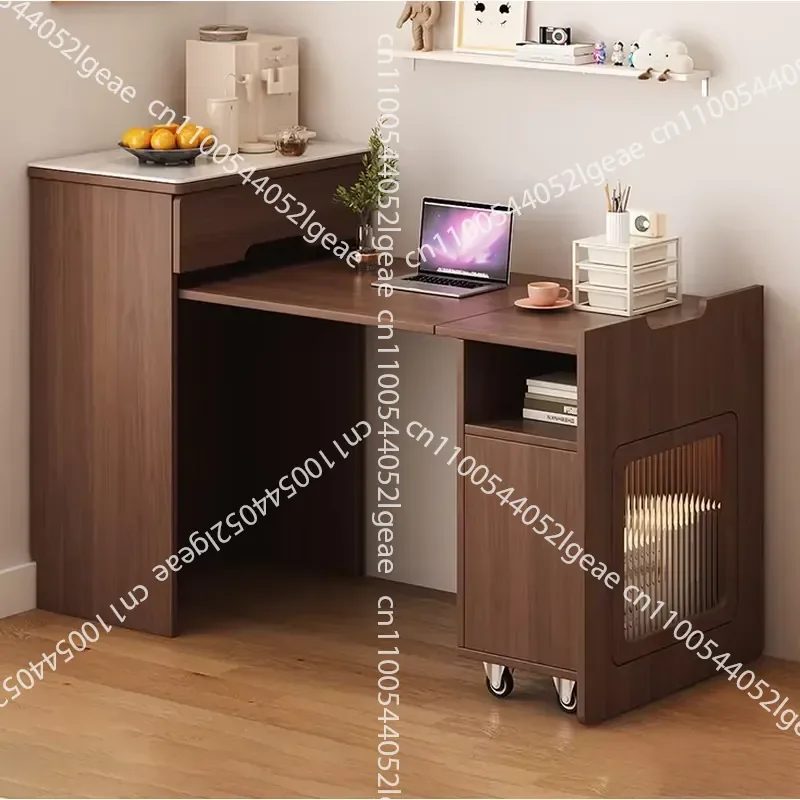 Hidden Writing Table Foldable Wooden Notebook Computer Table Bookshelf Home Office Adjustable