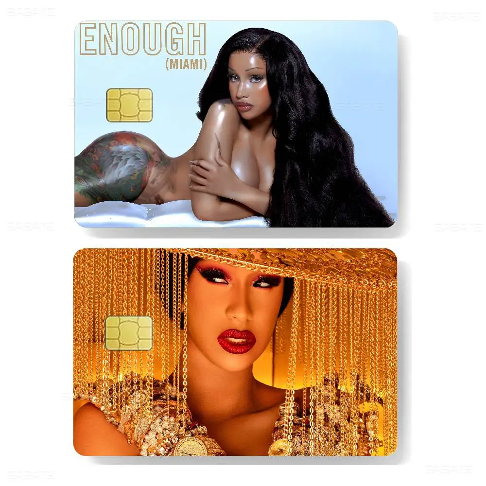Singer C-Cardi B Anmie Sticker Film Skin Cover for Credit Card Debit Bank Card Front