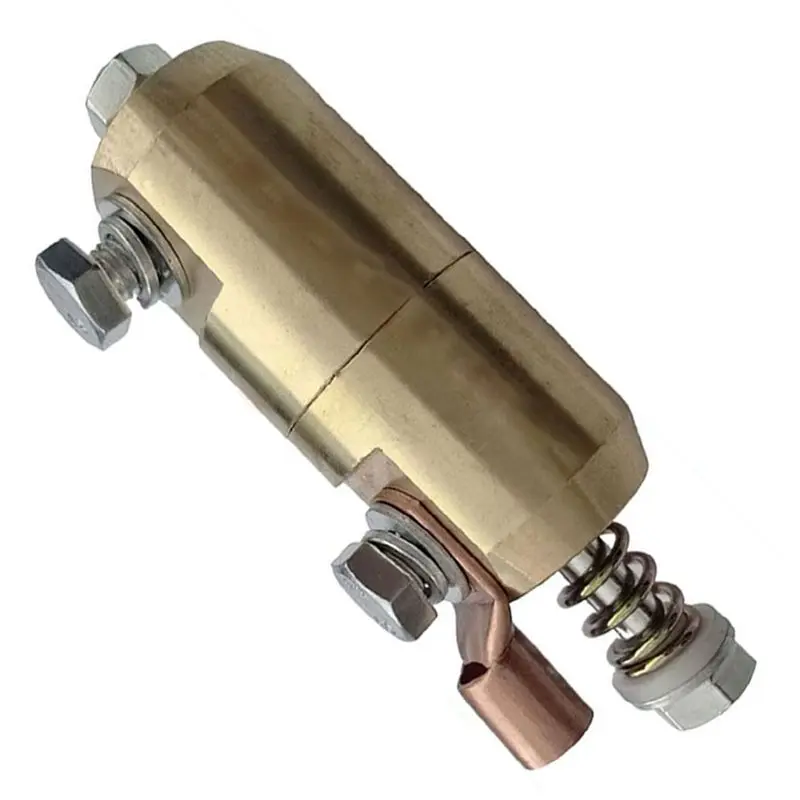 ABKL-Brass Earth Connector 1200A For MIG TIG Plasma Welding Ground Clamp Adapter 360 Degree Rotating