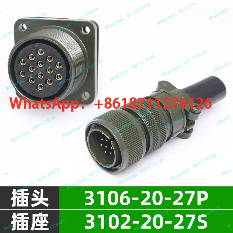 5015 US Military Standard 14 Pins Waterproof Aviation Plug Socket MS3106A20-27S MS3102A20-27P Aircraft Connector