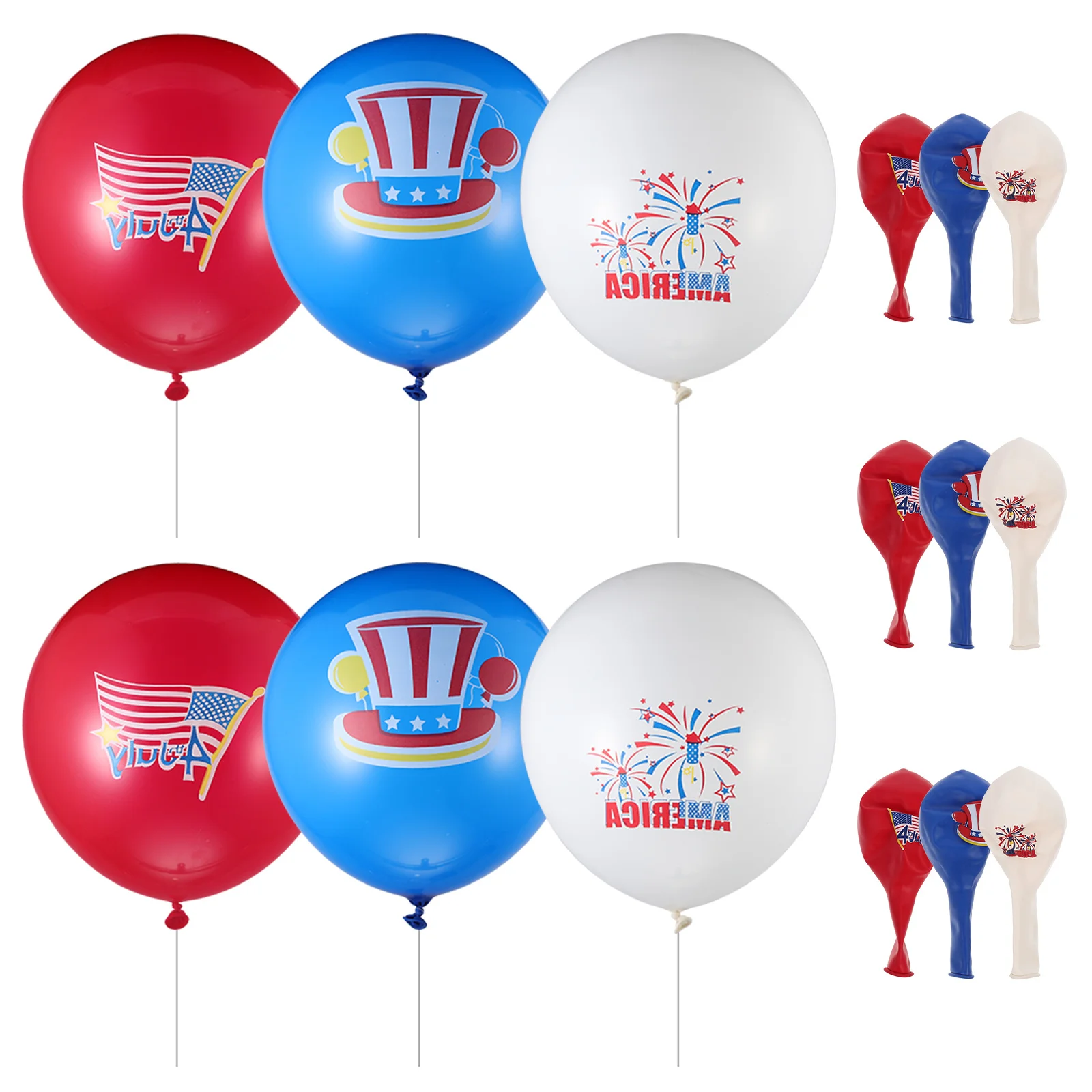

30pcs Party Decor Balloons American Flag Design Fourth Of July Balloons Independence Day Decoration Latex Balloon Supplies Scene
