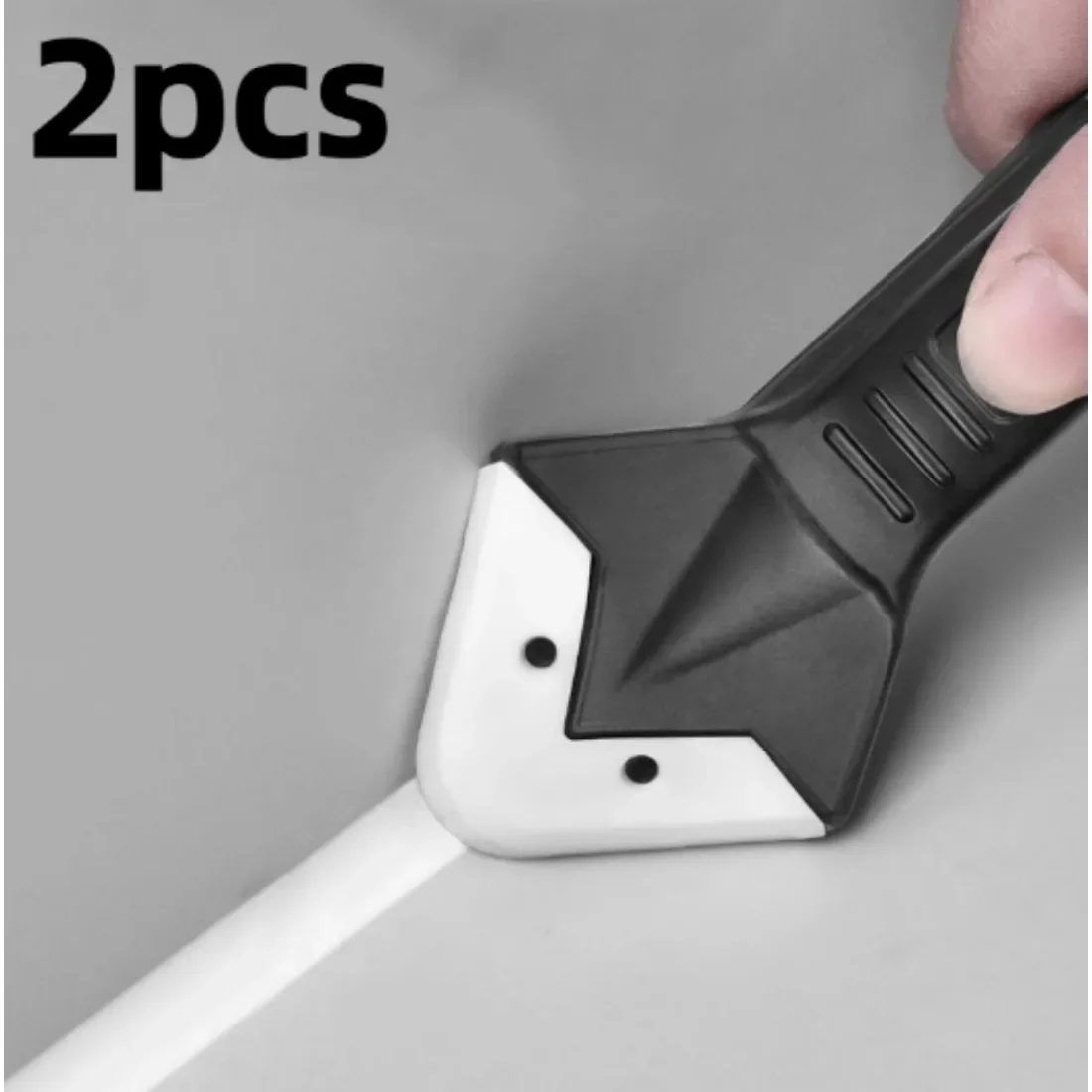 

2 Sets 3-in-1 Silicone Caulking Tool Kit with Replaceable Heads, For Sealing, Cleaning, Grout Applicator & Home Repair