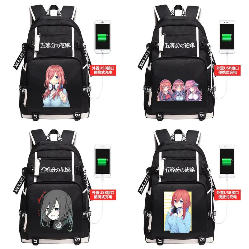 

The Quintessential Quintuplets Backpack Mochila Students Schoolbag Shoulders Travel Bags Outdoor Backpacks