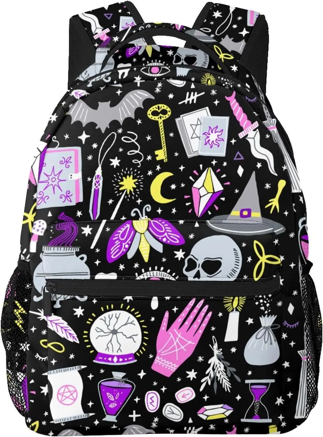 Magical Gothic Witch Goth Backpack For School Laptop Bags Bookbag Big Casual Daypack For Student Girls Boys Kids Teens Travel