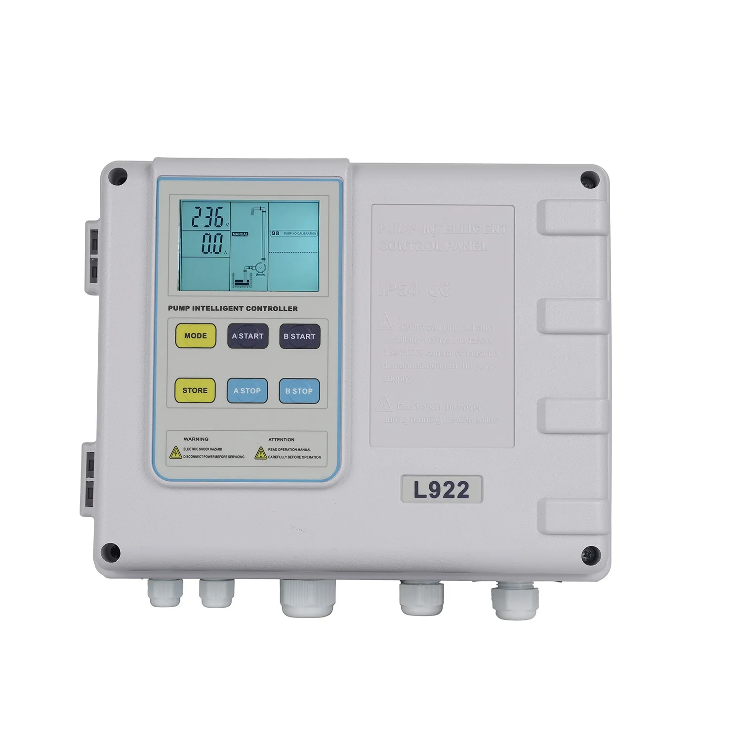L922 PLUS 220V OEM Intelligent Single Phase Duplex  Water Pump Control Box for Industry Electric Fully Automatic/Manual Control