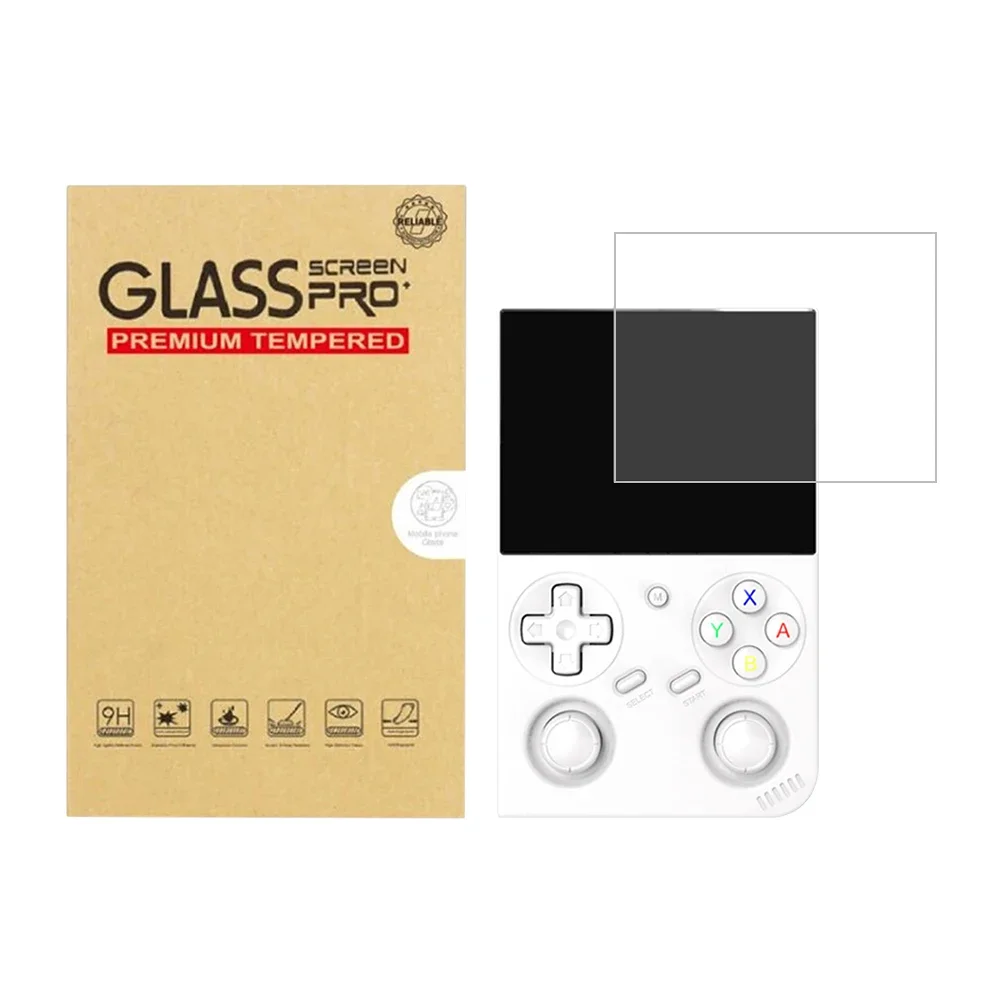 2Pcs Screen Protector Anti-scratch Protective Film 9H HD Tempered Screen Film for Anbernic RG35XX Pro Handheld Game Console