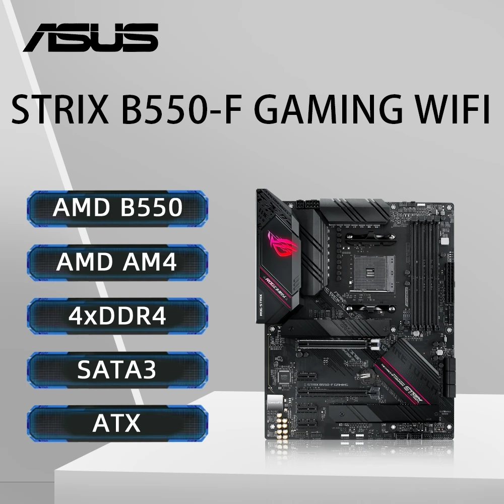 ASUS ROG STRIX B550-F GAMING WiFi Motherboard AM4 Support R7 5800X 5800X3D R5 5600X 5600 R9 5950X R7 5700X CPU 4xDDR4 M.2 ATX