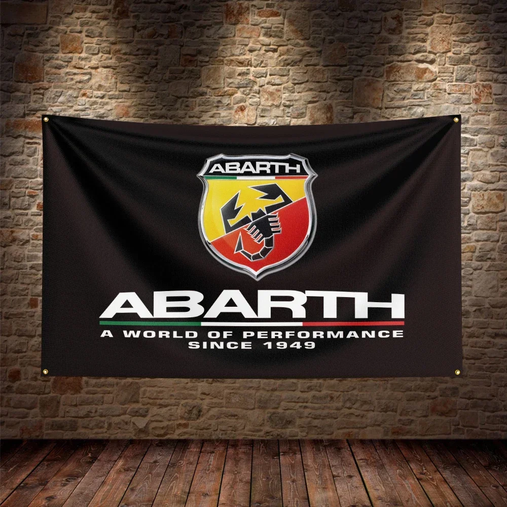 3X5Ft Abarths Flag Polyester Printed Car Banner For Decor