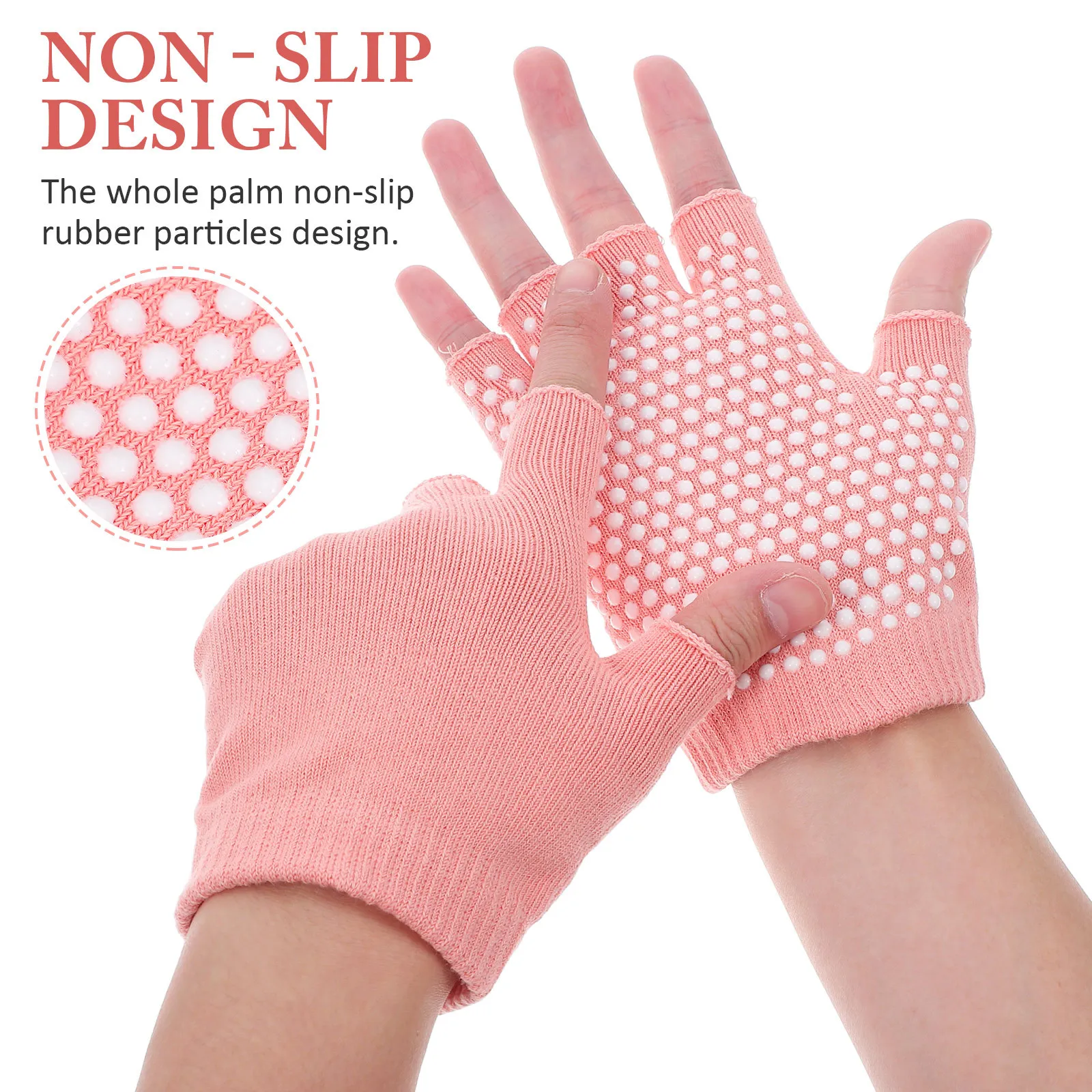 4 قطعة قفازات اليوغا المضادة للانزلاق للنساء أصابع اللياقة البدنية قفازات لينة قبضة سيليكون تجريب حامي اليد للرقص اليوغا #4