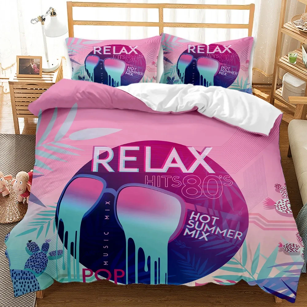 3d Music Bedding Set Digital Printing Bed Set Queen Size Bedclothes Drop Ship Fashion Design Black and White Duvet Cover Sets