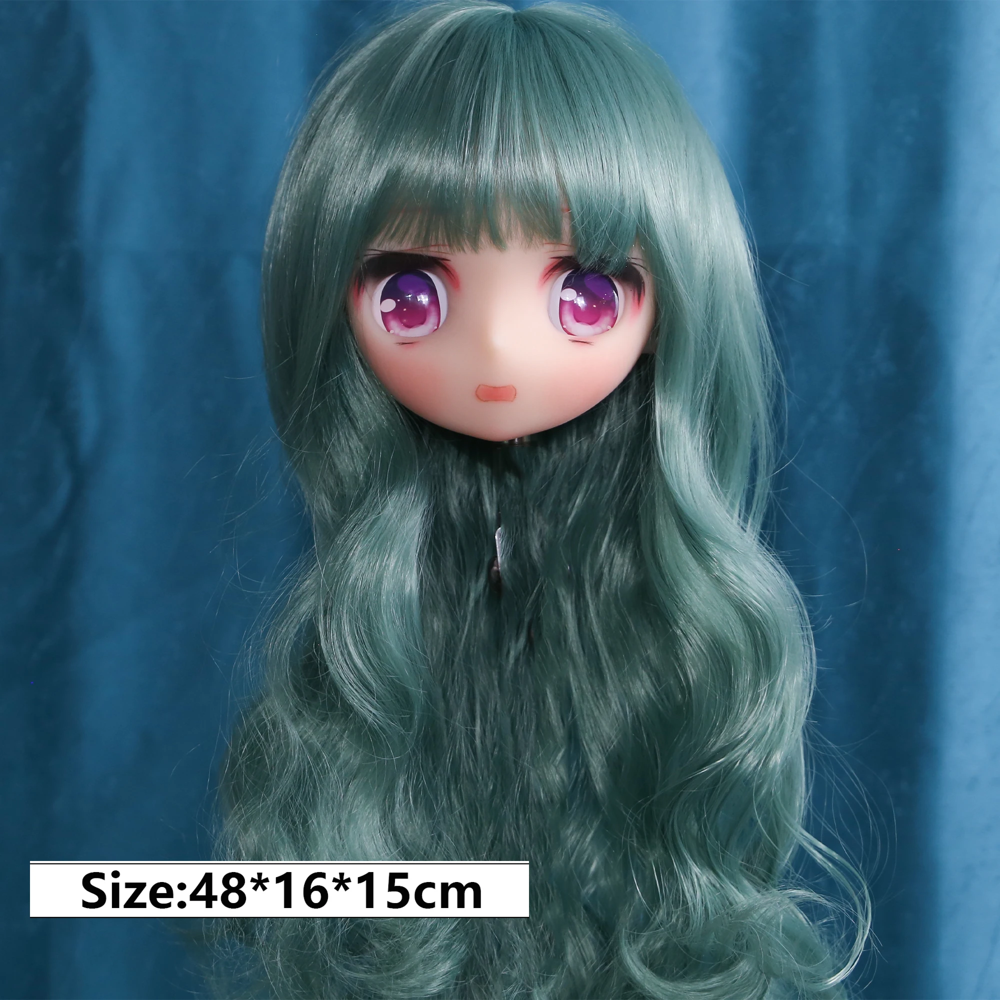 

Anime mannequin head, for headwear earrings show real female makeup mannequin head for headgear, hat, earring display, send wig