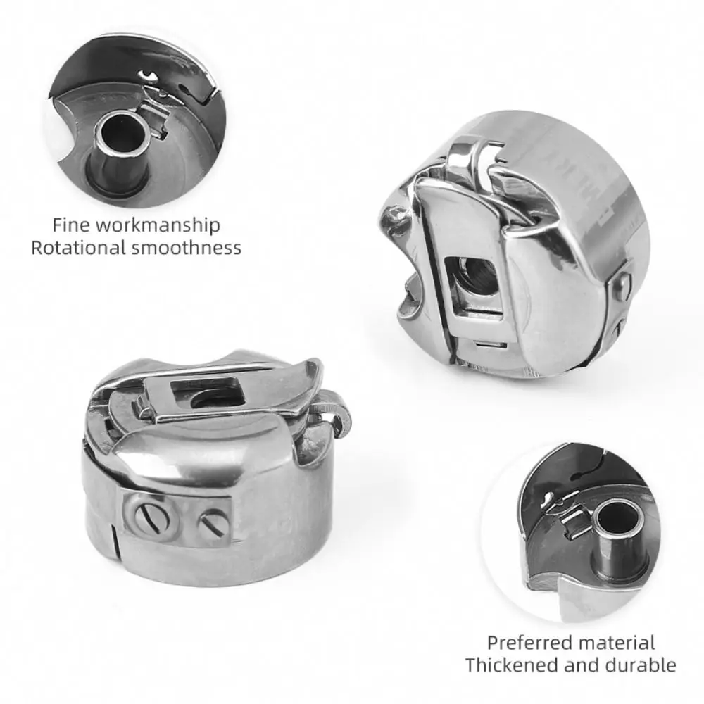 Steel Industrial Sewing Machine Bobbin Case Silver Old Pedal Sewing Machine Accessories Bobbin Spool Case Sewing Tools