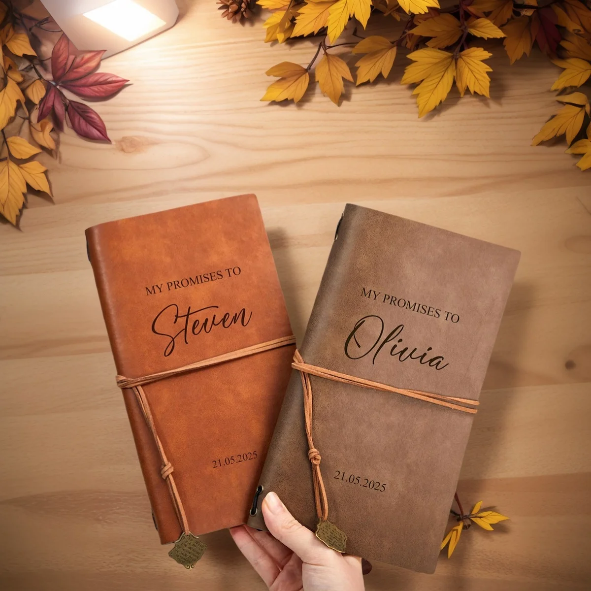 

Custom His & Her Vow Books, Personalized Wedding Vow Books, Luxury Notebook For Bride And Groom, Leather Vow Books, Wedding Gift