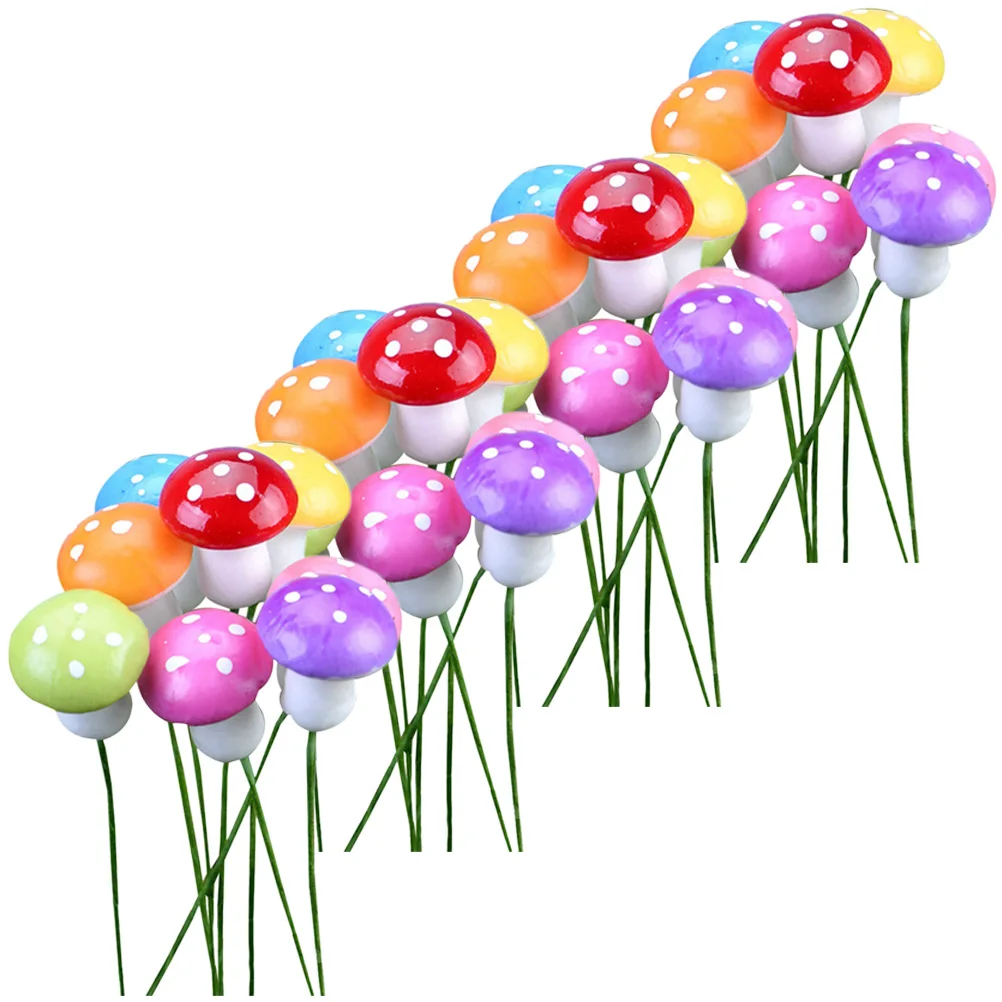 

68pcs Mini Fairy Mushroom For Bonsai Garden Decor Landscape Mushroom Ornament Tiny Mushrooms Statues Outdoor Lawn Decoration