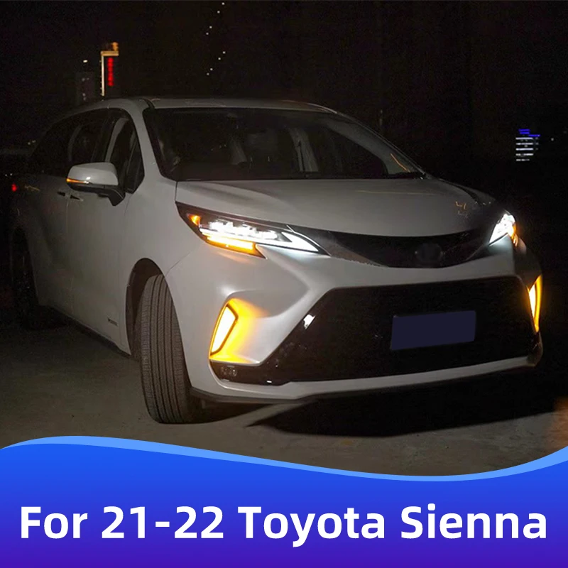 For 2021-2022 Toyota Sienna refit and upgrade new style LED dynamic headlight assembly DLR auto parts