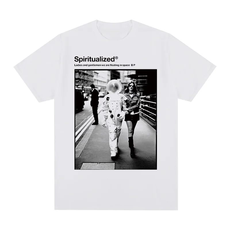 spiritualized Vintage T-shirt Ladies and gentlemen we are floating in space English Cotton Men T shirt New Tee Tshirt Women Tops