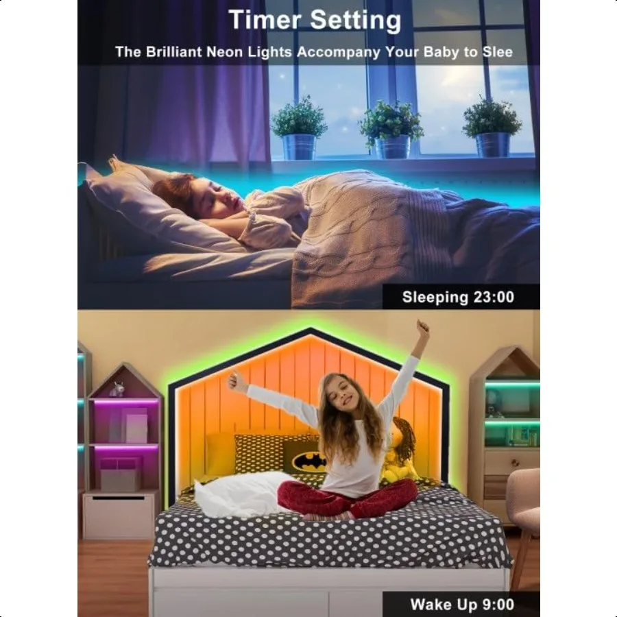 10ft Rgb Led أضواء حبل النيون مع التحكم عن بعد في التطبيق IP65 مقاوم للماء أضواء شريط النيون للخارجية لتقوم بها بنفسك تصميم مرنة Led Rop