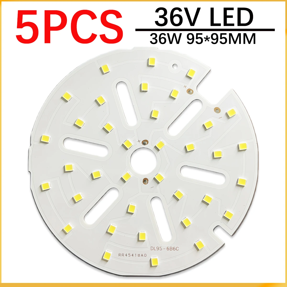 

5PCS LED Light Board White 24W-36W 95MM SMD 2835 Chips 36V For DIY Bulb Circular Transformation Light Source