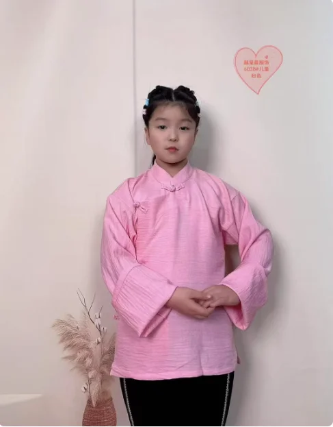 

Детская новая китайская винтажная тибетская рубашка весна/лето