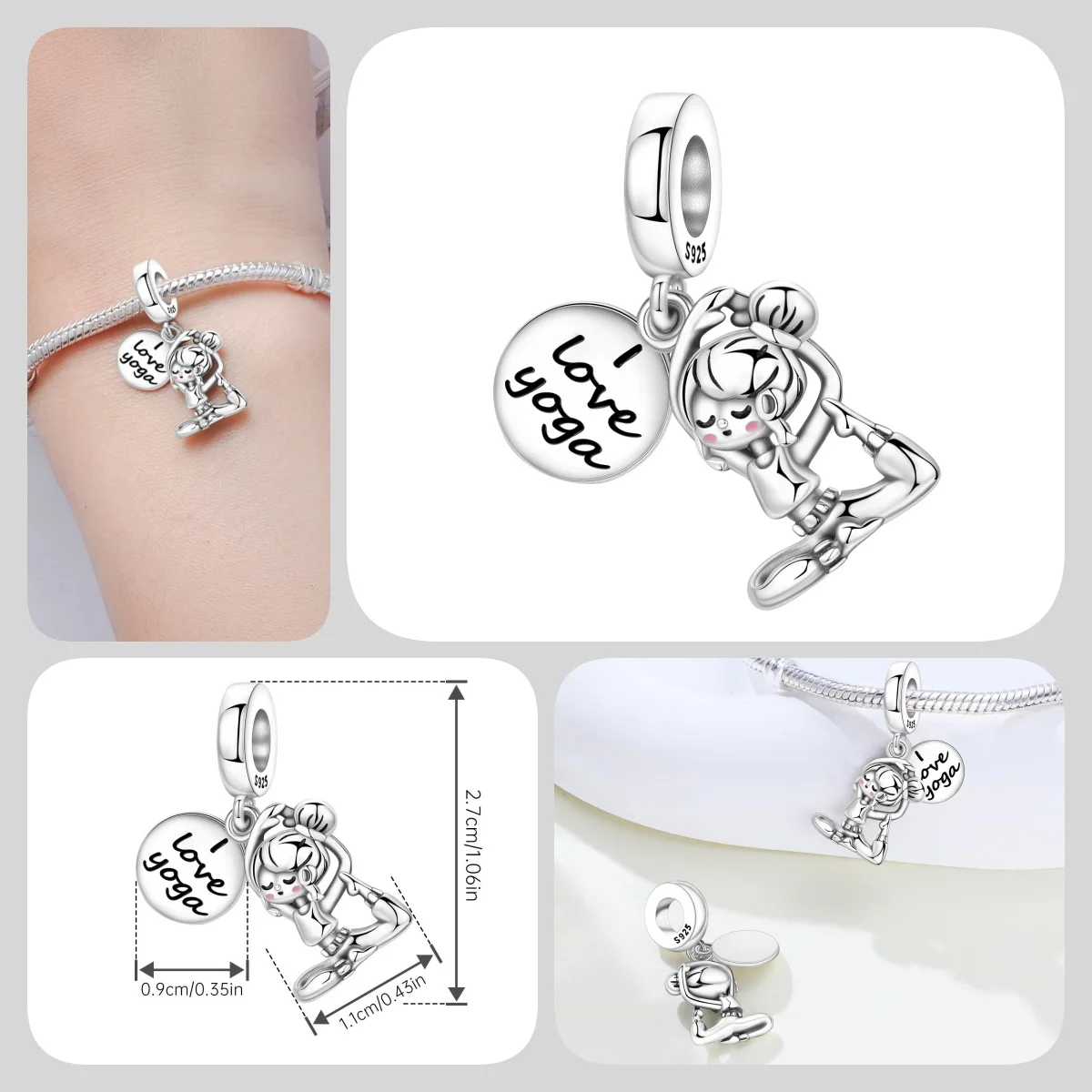 HEIßER 925 Sterling Silber Cartoon Charakter Arzt Krankenschwester Paare Perlen Fit Frauen Armbänder Charms DIY Geburtstag Party Geschenke Schmuck – Detail 14