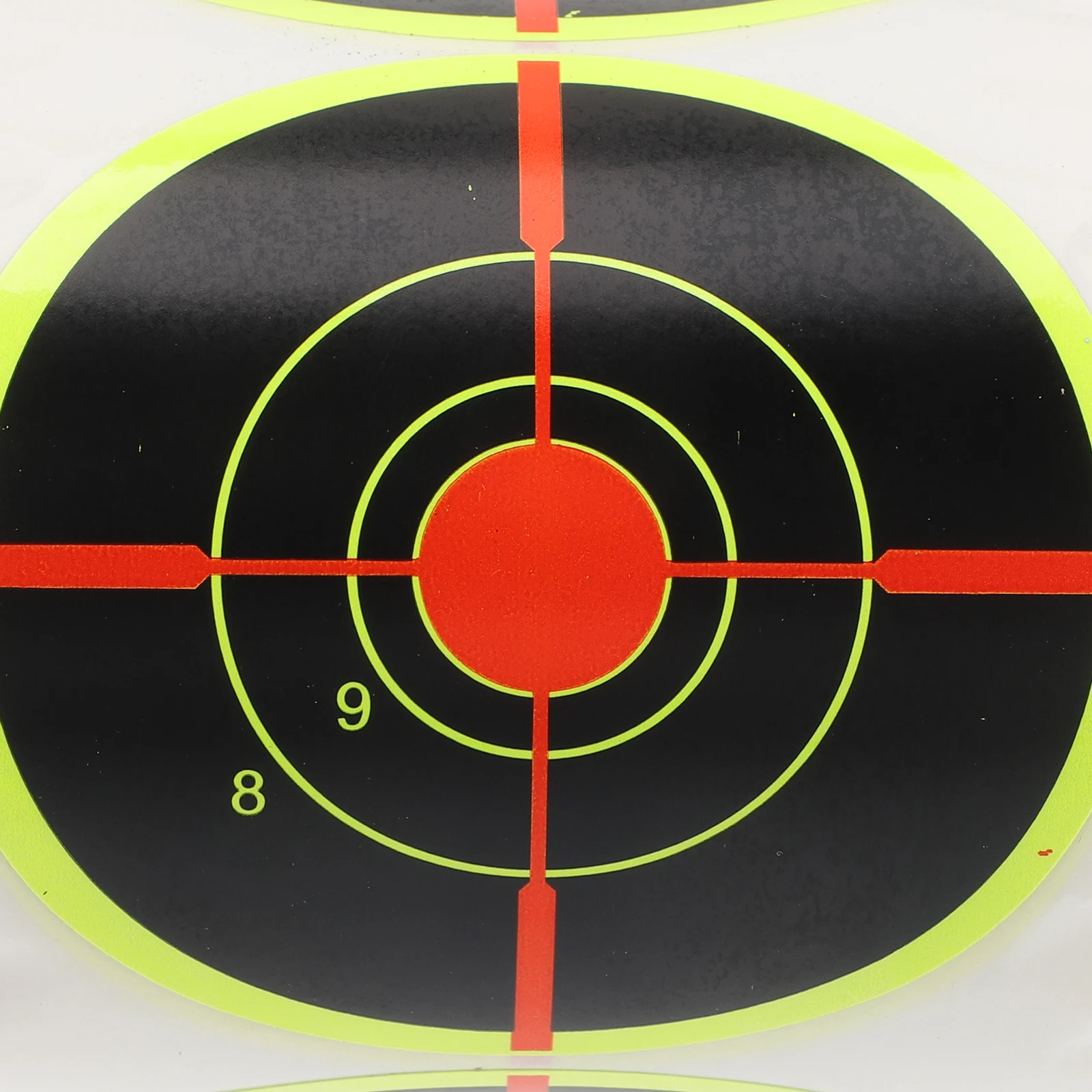 

1 Roll Premium Fluorescent Target Labels Reusable Stick-on Pasters Clear Printed Design for Archery Practice Outdoor