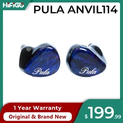 PULA ANVIL114 1DD+1BC+4BA Drivers In-Ear Monitor Earphones with Four-Core Single-Crystal Copper Silver-Plated 3-in-1 Cable