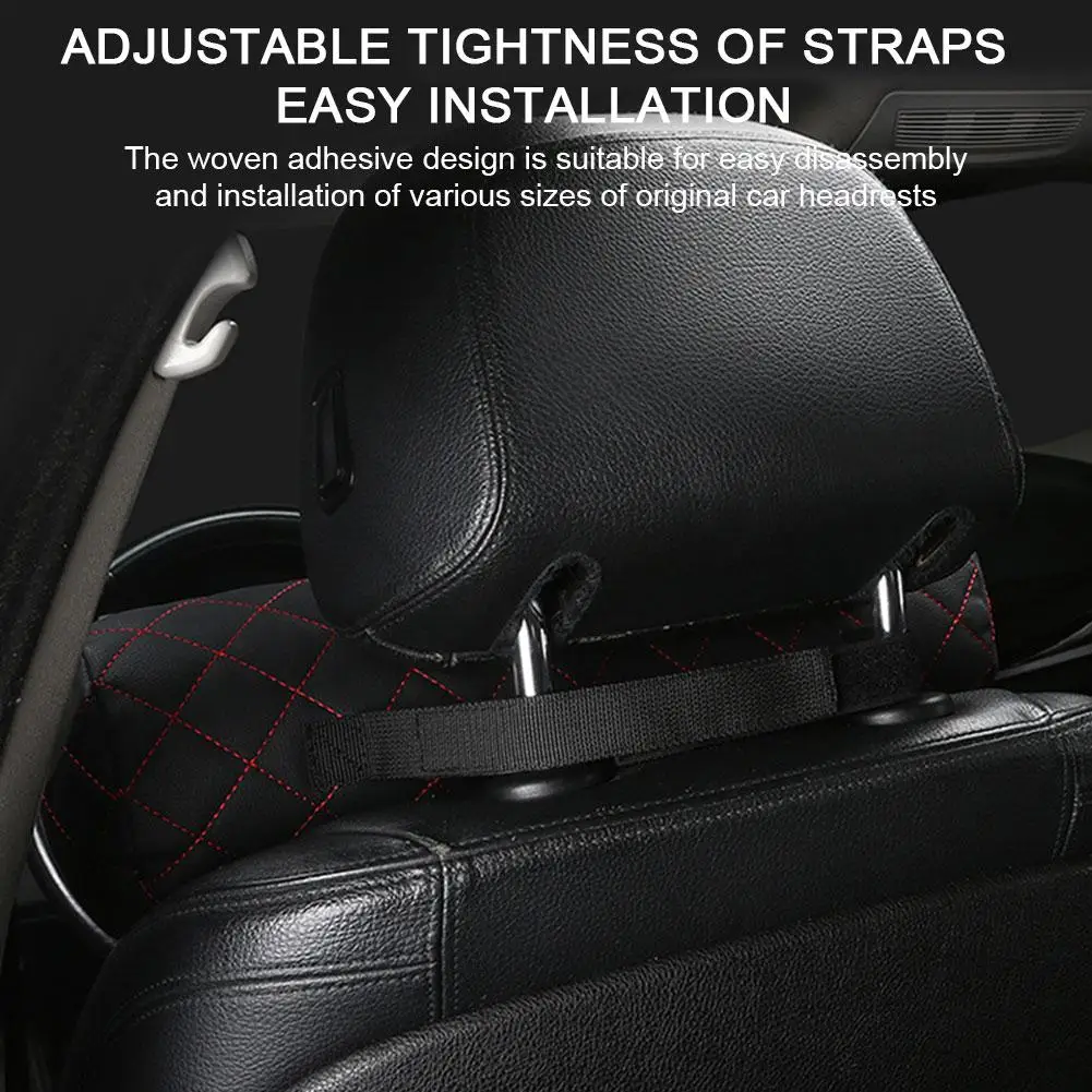 Luxury Car Seat Neck Pillow Headrest Leather Memory Chair Cervical Pillow Breathable Office Headrest Foam Protector Cylindr