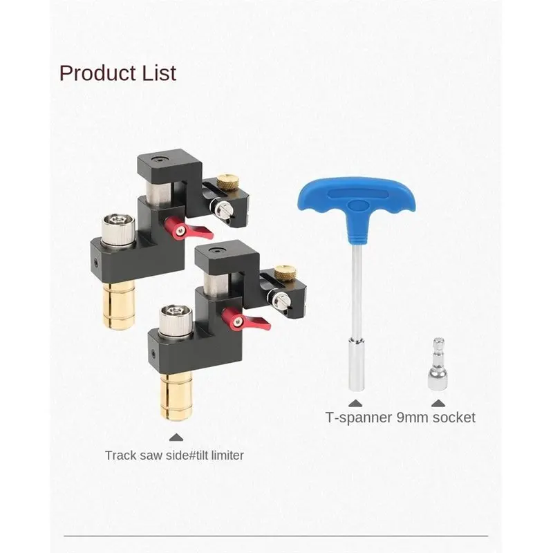 N96R Anti-Tipping Stop Locator(2Pcs), For Track Saw MFT Table Bench Dog Clamp, Woodworking Cutting Guide Limit Stop For Festool