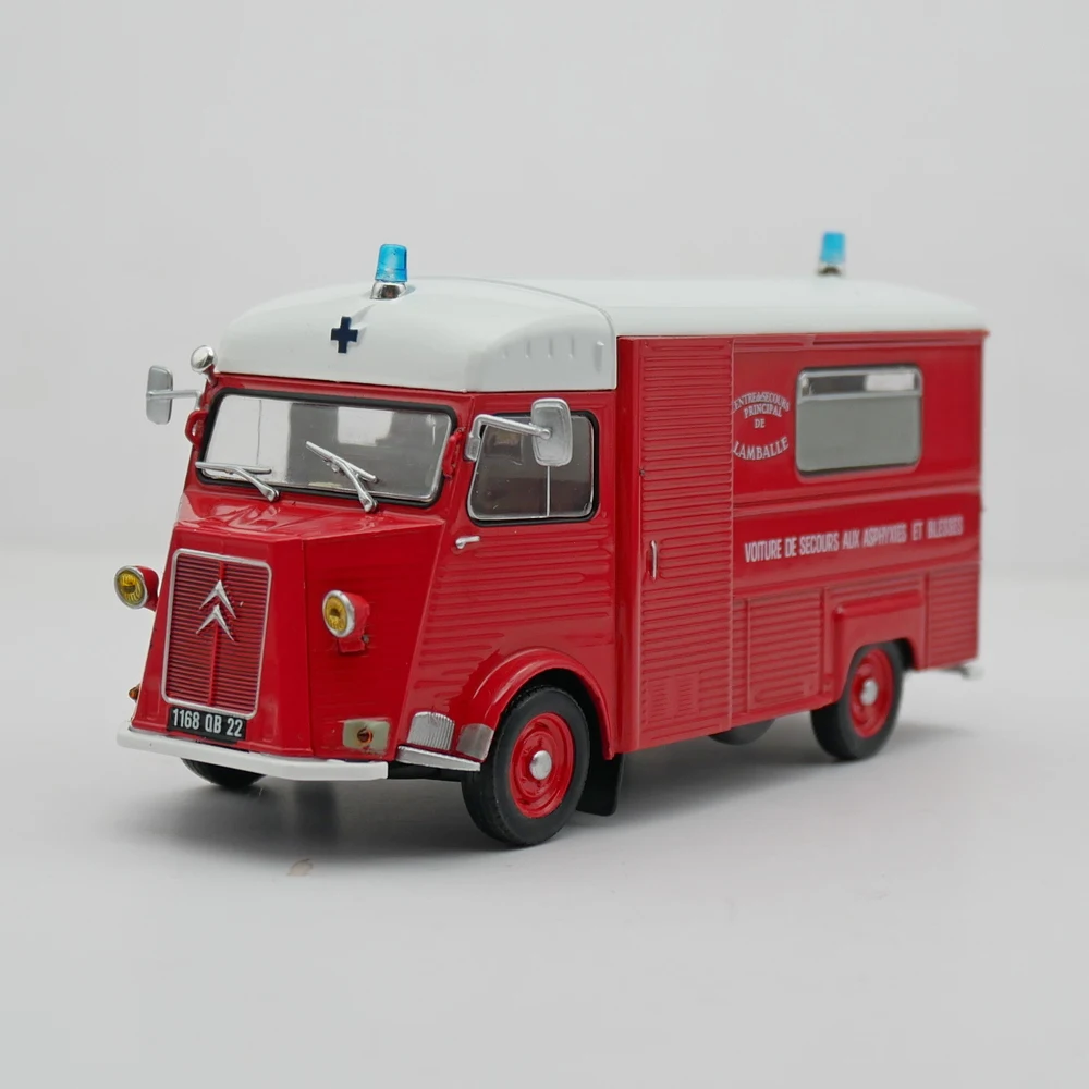 Diecast ixo 1:43 escala citroen tipo hy citroen h motor de bombeiros liga modelo de carro brinquedo colecionável presente lembrança exibição ornamento