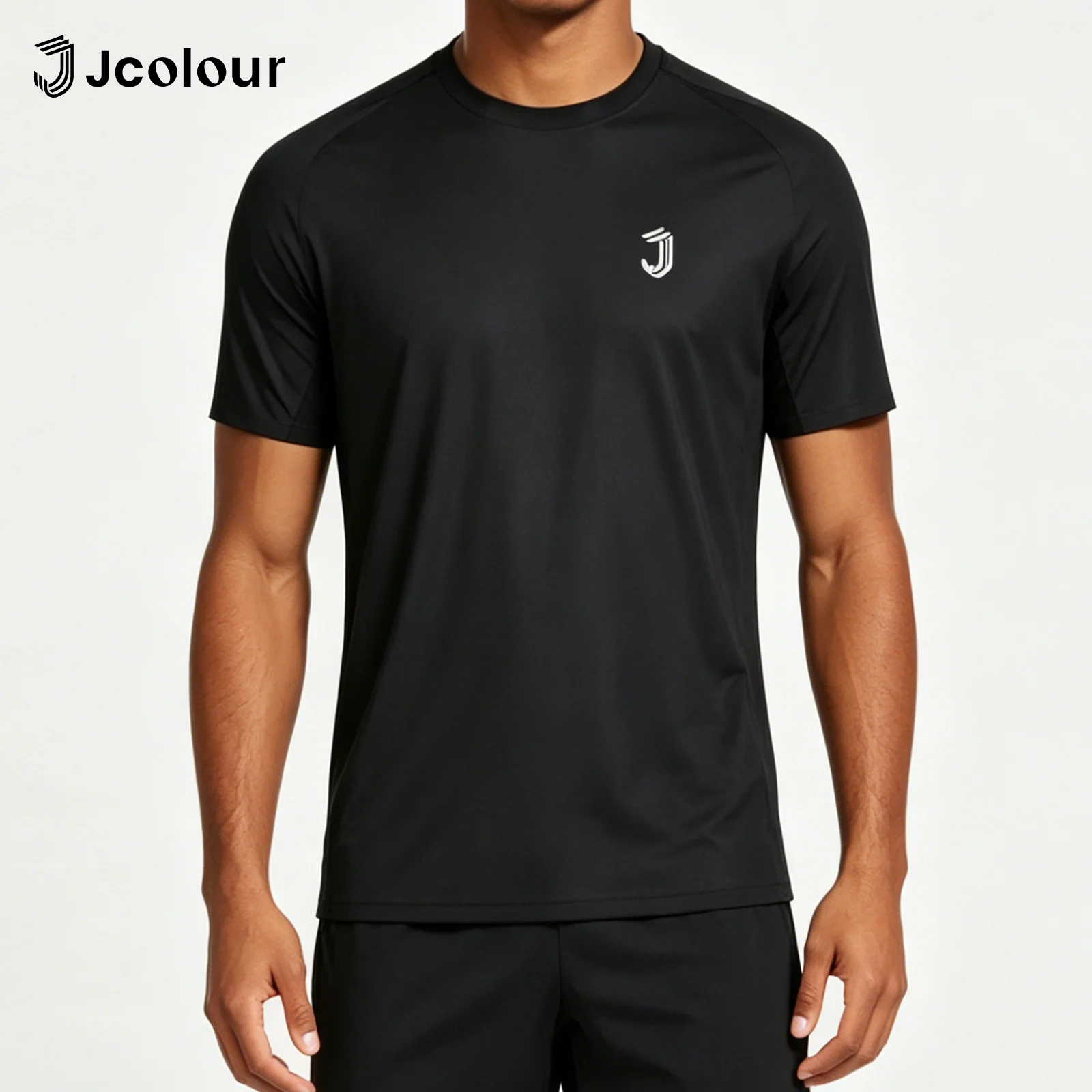 Camiseta Masculina Esportiva Preta com Tecido Respirável