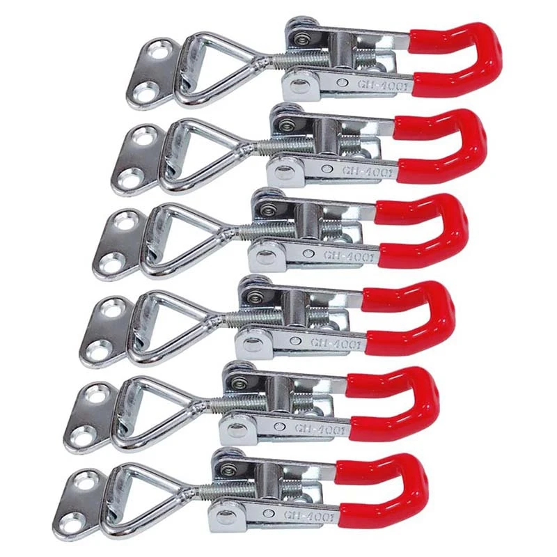 Pull Latch Clamp 6PCS Pull Action Latch Adjustable Toggle Clamp 150Kg 330Lbs Holding Capacity