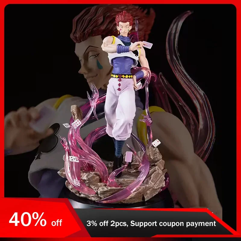 32cm HUNTER×HUNTER Hisoka Figure Anime Model Hisoka Action Figure Double Head PVC Figurine Kids Toy Gifts for Boys Ornaments