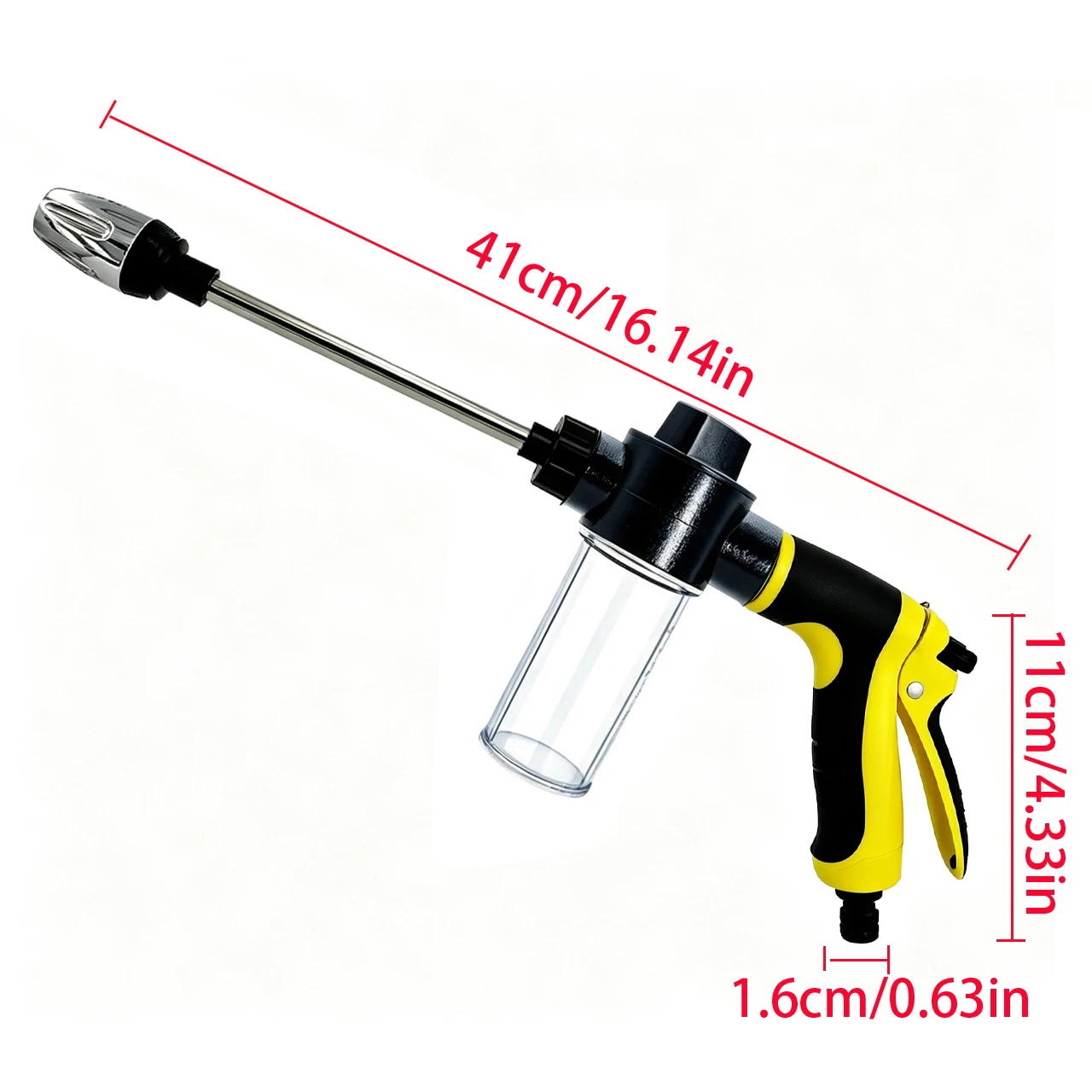 2026 High Pressure Foam Water Gun With Foam Pot Long Handle Spray Gun For Vehicle Cleaning And Garden Watering
