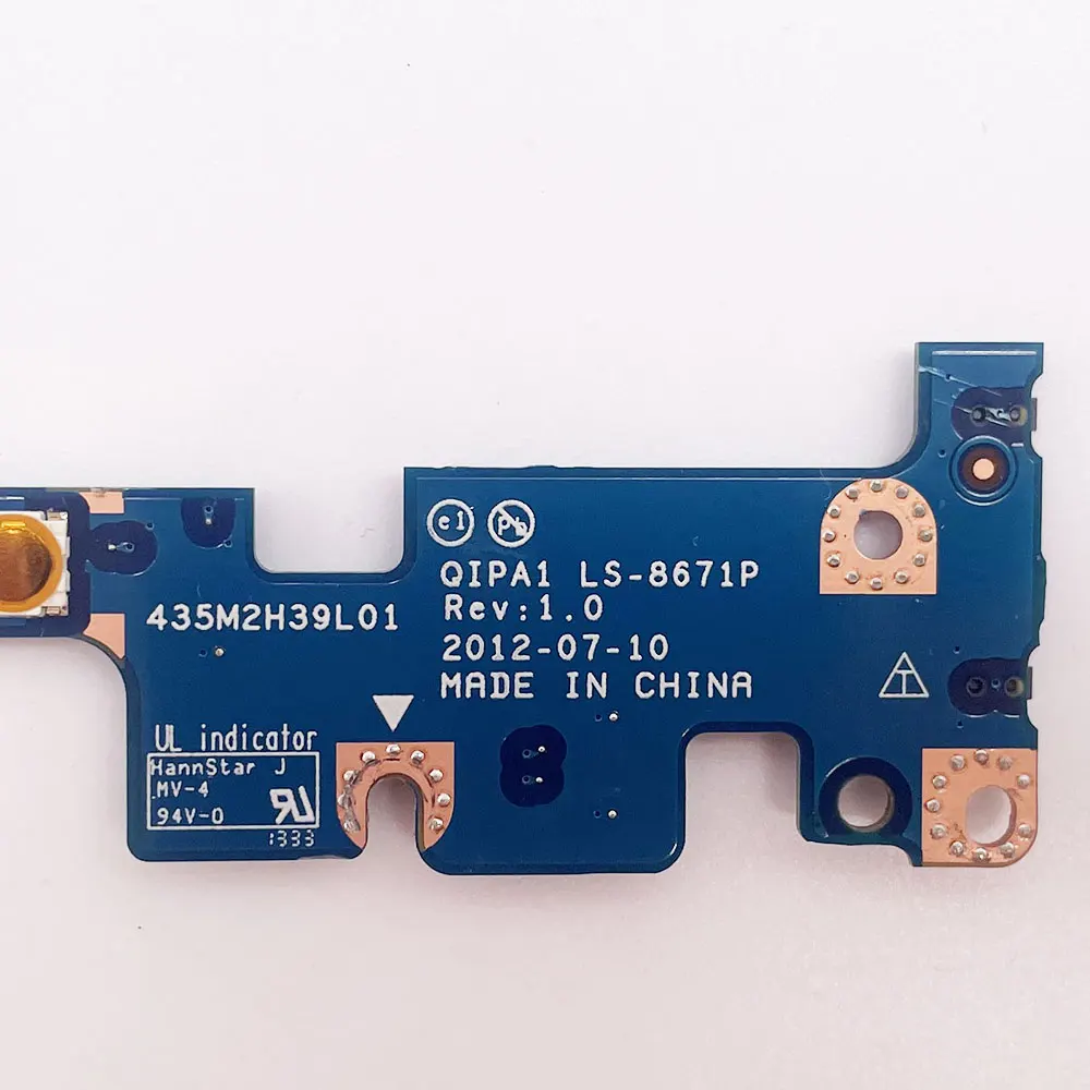 For Lenovo ThinkPad Twist S230U Laptop Power Button Board with Cable switch Repairing Accessories QIPA1 LS-8671P