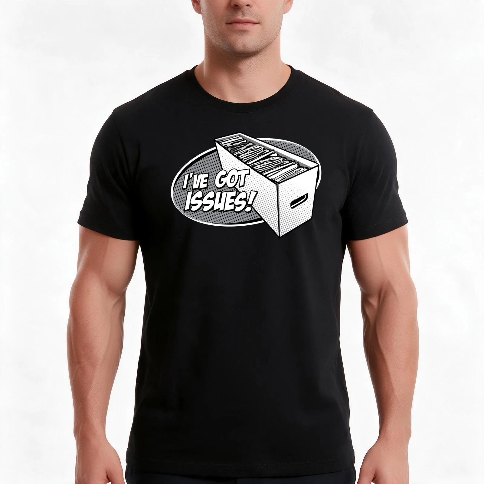 I've Got Issues! T-Shirt, Summer Casual Cotton Tee, Oversized Streetwear Tops, Vintage Graphic Print, Loose Fit Short Sleeve