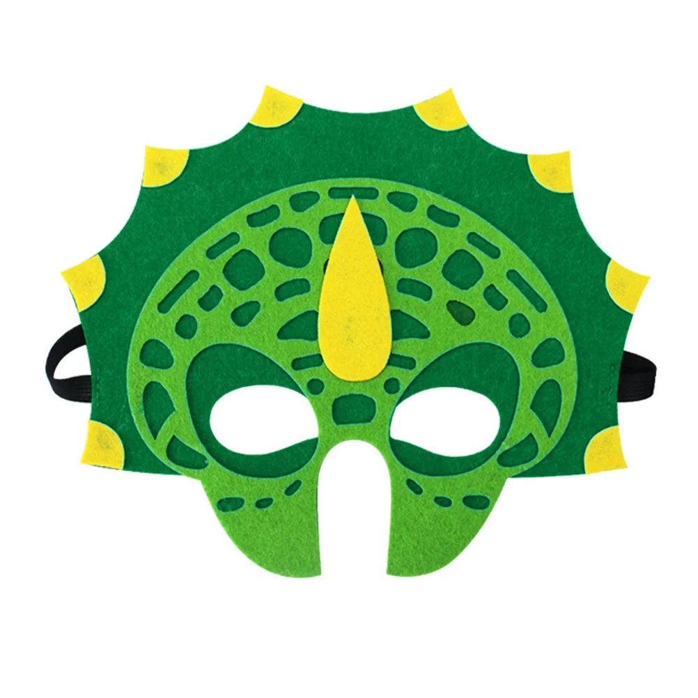 5Pcs Felt Dinosaur Mask Kid Safe Comfortable Wearable for Kids Party Costume Role Play Learning Tool Child Development Accessory