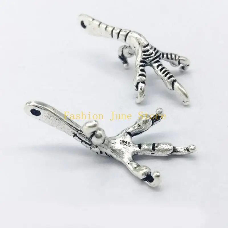 

N5KA 10PCS Retro Bird Claw Pendants Jewelry Making Accessories Alloy Texture Jewelry Pendant Suitable for Jewelry Making