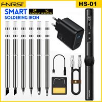FNIRSI HS-01 Adjustable Temperature Soldering Iron DC 24V 80-420℃ Welding Solder Rework Station PD 65W Portable Repair Tool