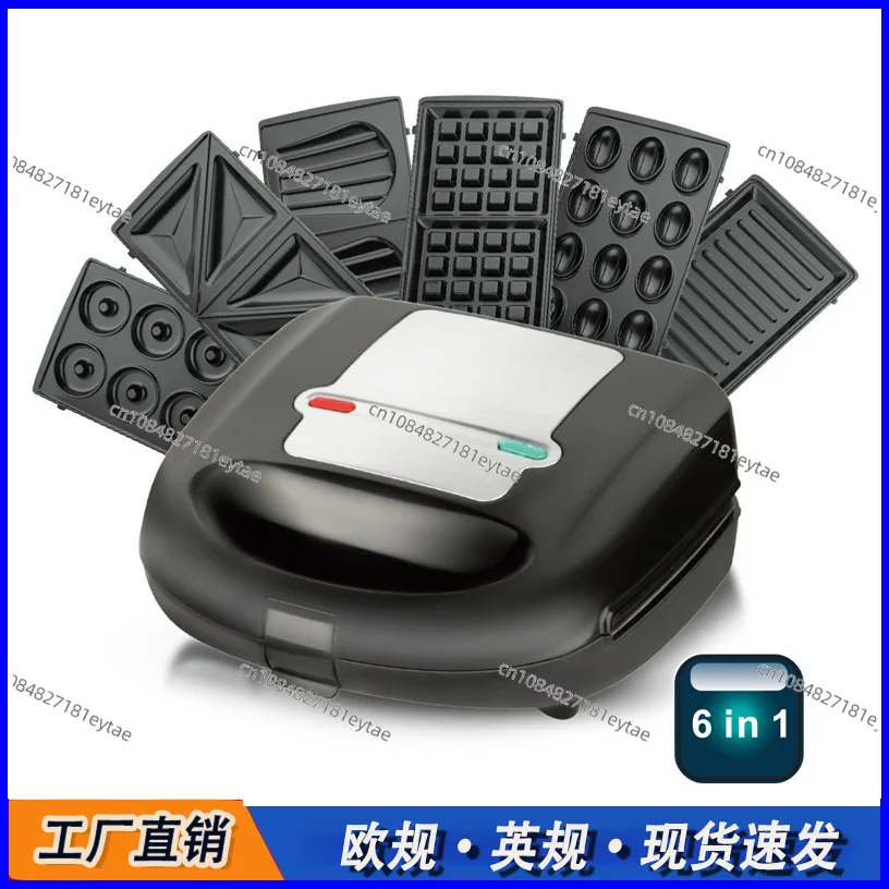 6-In-1 Multifunctional Sandwich Maker Bread Maker Donuts Waffle Maker Bake Cakes