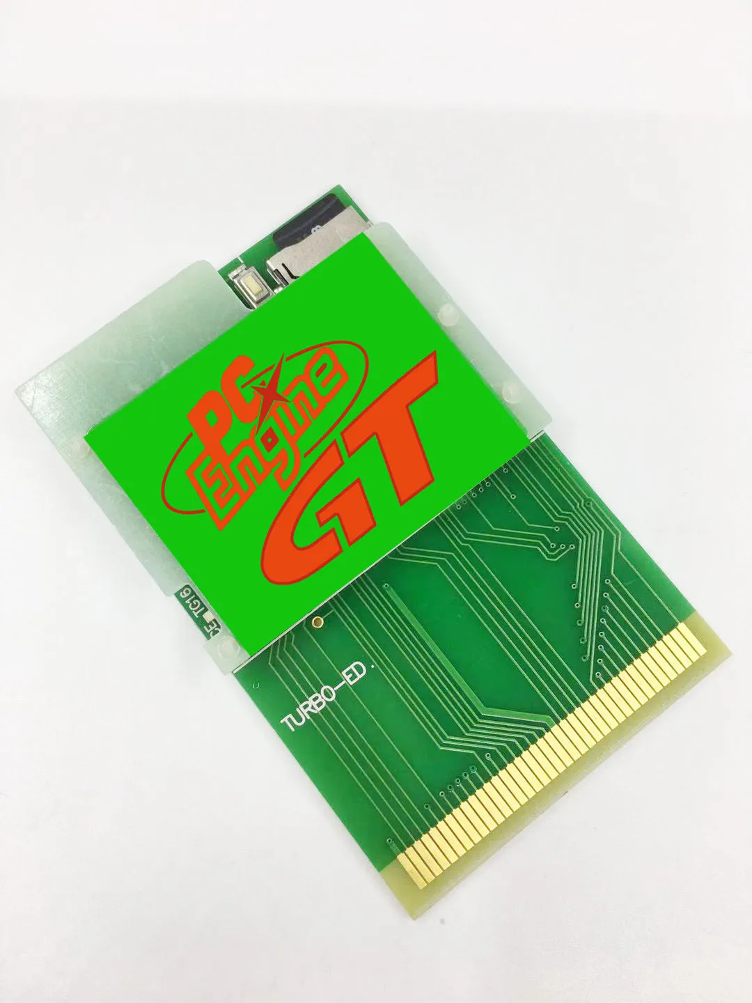 Green Gold Edition PCE pc engine console game card TURBO 600 IN 1 OR RGBS Card Video Booster RGBS Signal Output Audio Output