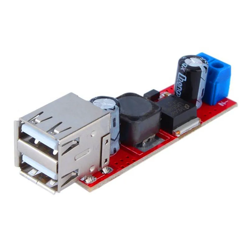 1pcs 3A Dual USB 6V-40V To 5V Step-down power DC Charger Converter Module Voltage regulator For Vehicle LM2596 Buck B3