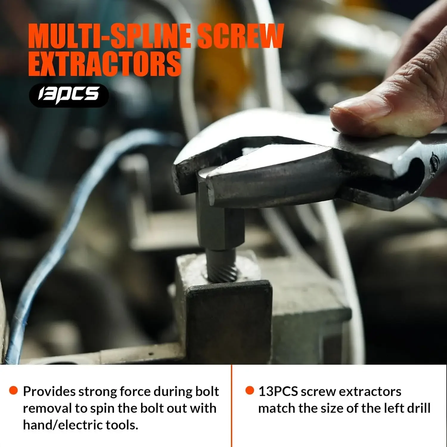 35Pcs Screw Extractor and Left Hand Drill Bits Set,Easy Out Screw Extractor Kit with HSS Steel Reverse Drill Bit for Broken Nuts