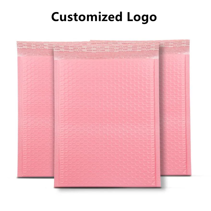 30pcs Pink Bubble Mailers Padded Envelopes Lined Poly Mailer Shockproof Waterproof Self Seal Packaging Bag For Business