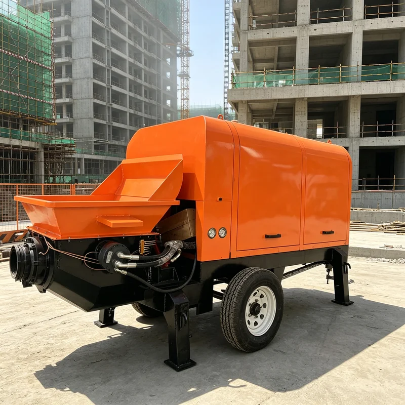 Diesel Integrated Concrete Mixer Pump Compact Frame Assembly for Remote Construction Sites Without Stable Power Supply