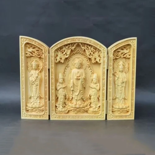 정교한 컬렉션 중국 회양목 수제 조각 부처 관음 경전 부적 상자 Best5 정교한 컬렉션 중국 회양목 수제 조각 부처 관음 경전 부적 상자 Best5